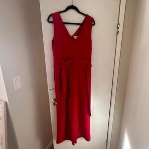 NWT Anthropologie Red Jumpsuit